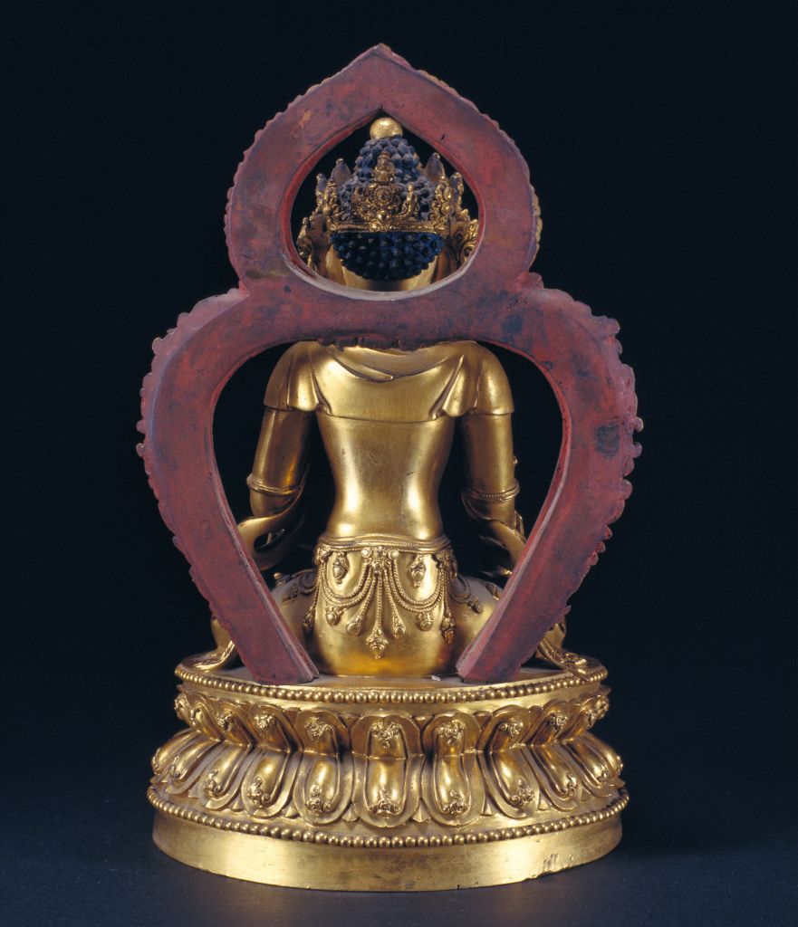 图片[2]-Bronze gilded Buddha sitting statue-China Archive